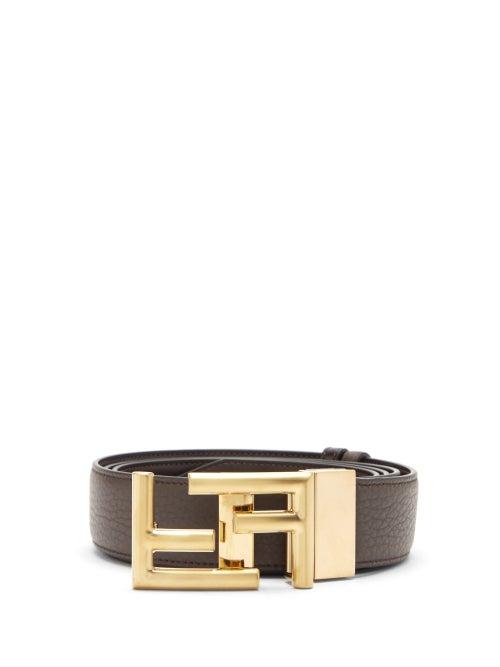 Matchesfashion.com Fendi - Ff-buckle Leather Belt - Mens - Brown