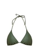 Matchesfashion.com Bower - Base Triangle Bikini Top - Womens - Dark Green