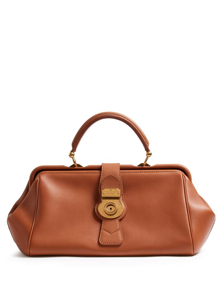 Burberry Trench Textured-leather Bowling Bag