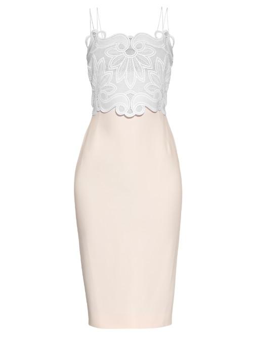 Antonio Berardi Macram-lace And Crepe Midi Dress