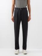 Officine Gnrale - Luigi Belted Wool Trousers - Mens - Black