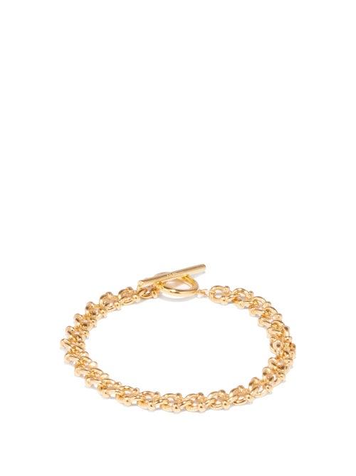 Mens Jewellery All Blues - Dna T-bar 18kt Gold-plated Bracelet - Mens - Gold