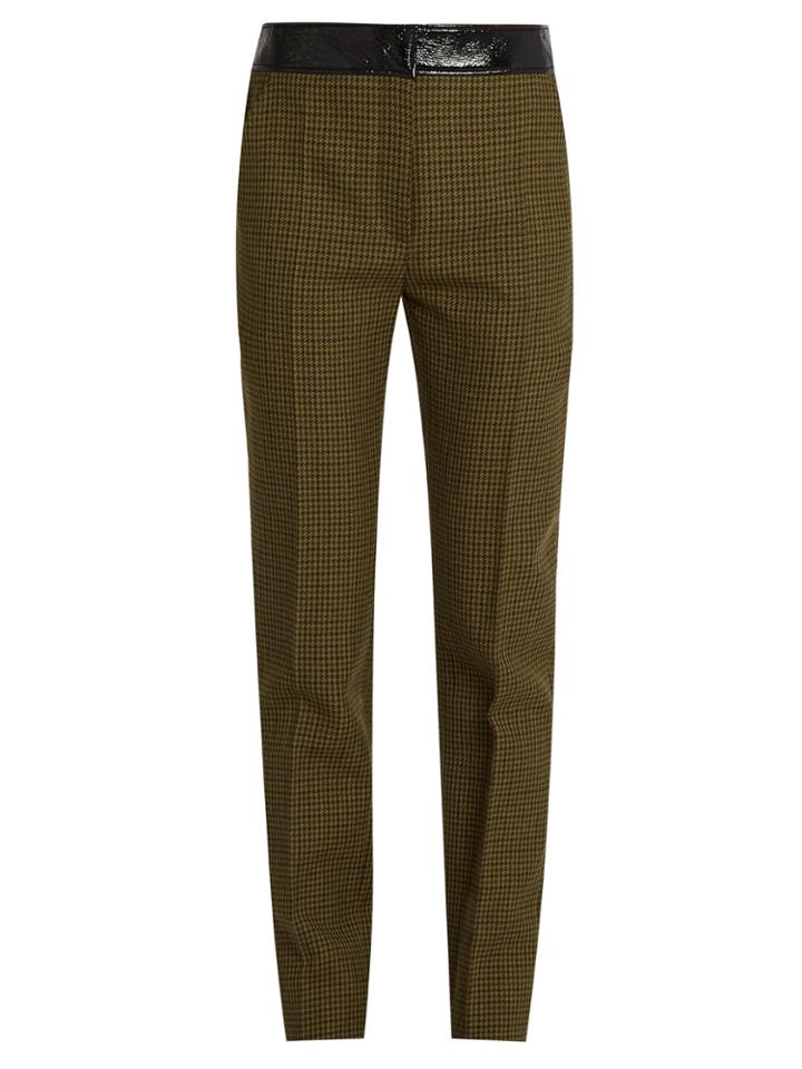Courrèges Hound's-tooth Slim-leg Wool Trousers