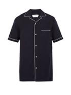 Matchesfashion.com Officine Gnrale - Jeffrey Piped Trim Shirt - Mens - Navy Multi