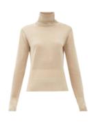 Matchesfashion.com Altuzarra - Lexia Metallic Roll-neck Sweater - Womens - Beige