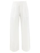Matchesfashion.com Apiece Apart - Enchanta High-waist Linen-blend Wide-leg Trousers - Womens - Cream