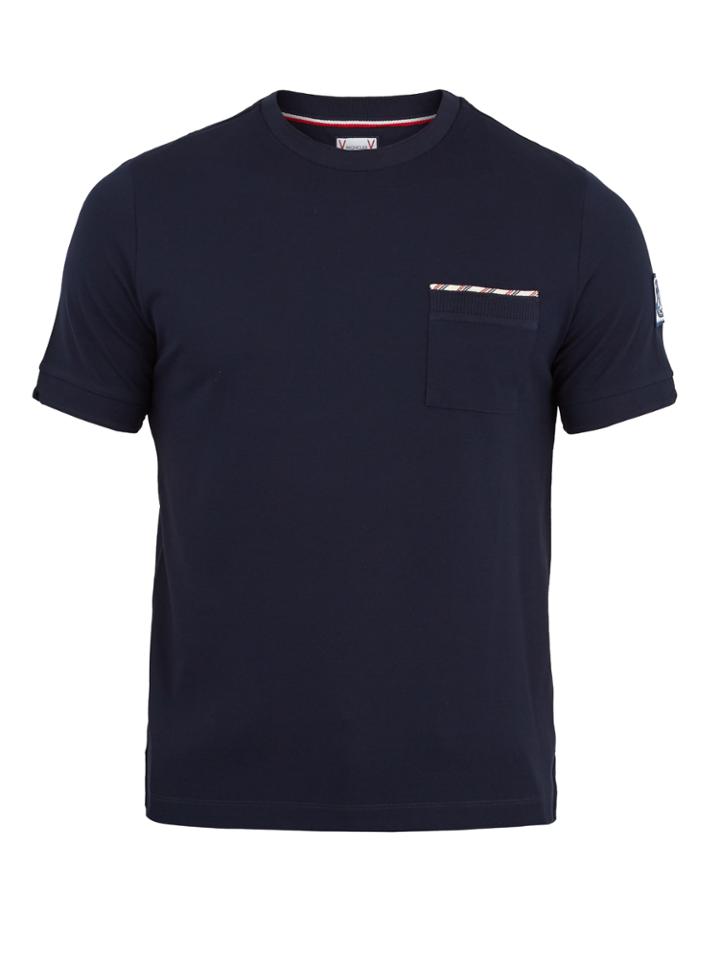Moncler Gamme Bleu Chest-pocket Cotton-piqu T-shirt