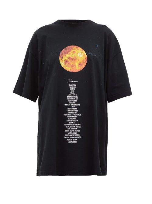 Matchesfashion.com Vetements - Venus Oversized Cotton Jersey T Shirt - Womens - Black Multi