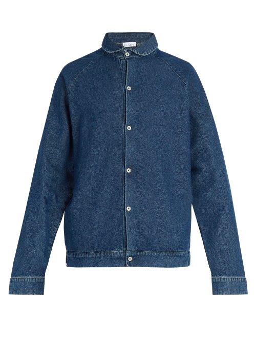 Matchesfashion.com Raey - Peter Pan Collar Denim Jacket - Mens - Indigo