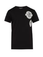 Matchesfashion.com Alexander Mcqueen - Skull Patch Cotton T Shirt - Mens - Black Multi