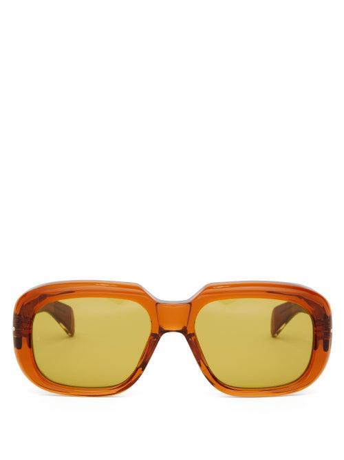 Jacques Marie Mage - Kobo Square Acetate Sunglasses - Mens - Brown