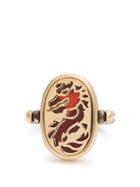 Matchesfashion.com Elie Top - Diamond & Yellow Gold 4 Elements Ring - Womens - Red