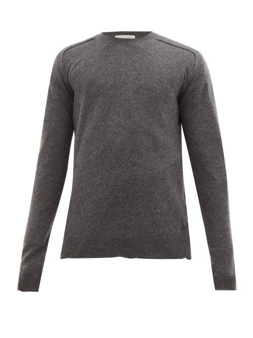Matchesfashion.com Bottega Veneta - Bv-logo Cashmere Sweater - Mens - Grey