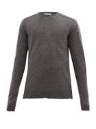 Matchesfashion.com Bottega Veneta - Bv-logo Cashmere Sweater - Mens - Grey