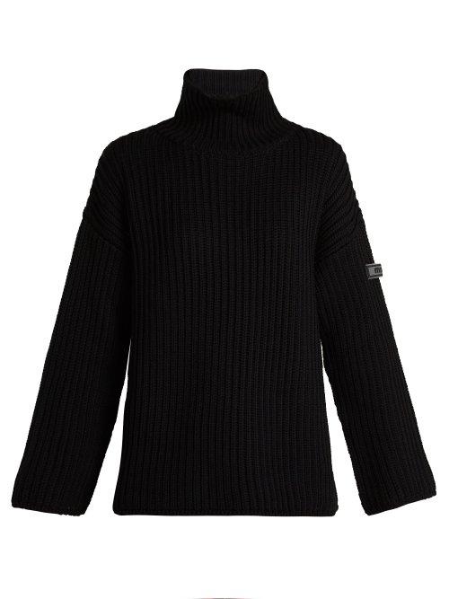 Matchesfashion.com Miu Miu - Roll Neck Wool Sweater - Womens - Black
