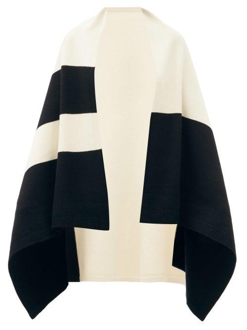 Matchesfashion.com Joseph - Striped Merino-wool Shawl - Womens - Black White