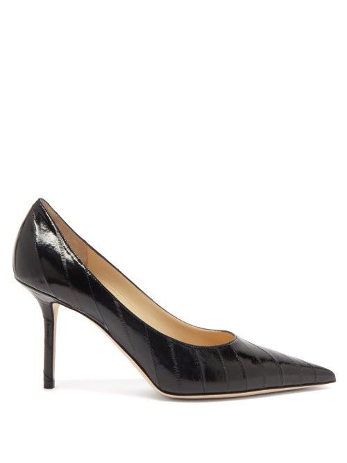 Matchesfashion.com Jimmy Choo - Love 85 Point-toe Leather Pumps - Womens - Black