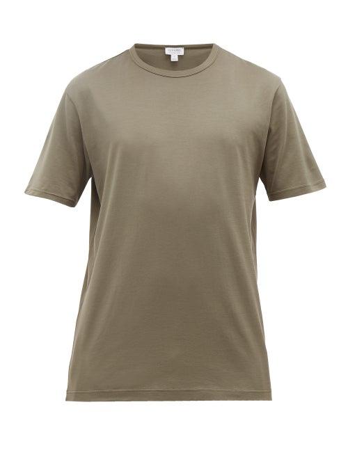 Matchesfashion.com Sunspel - Classic Crew Neck Cotton T Shirt - Mens - Grey