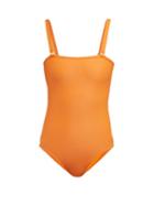 Matchesfashion.com Bower - Off Side Bandeau Swimsuit - Womens - Dark Orange