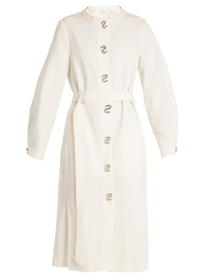 Tibi Chassis Lantern-sleeved Belted Shirtdress