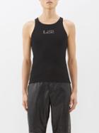 Ludovic De Saint Sernin - Crystal-logo Ribbed Tank Top - Mens - Black