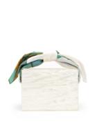 Matchesfashion.com Montunas - Guaria Mini Orchid Print Silk Handle Box Bag - Womens - White Multi