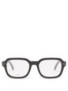 Celine Eyewear - Square Acetate Glasses - Mens - Black