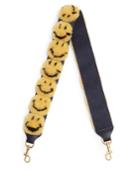 Anya Hindmarch Smiley Shearling Pompoms Bag Strap