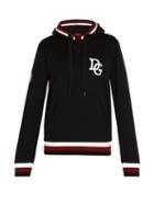 Matchesfashion.com Dolce & Gabbana - King Print Cotton Blend Hooded Sweatshirt - Mens - Black