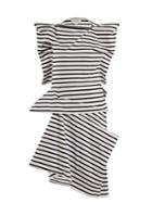 Junya Watanabe Striped Asymmetric Cotton-jersey Dress