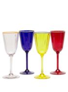 Matchesfashion.com La Doublej - X Salviati Set Of Four Murano Wine Glasses - Womens - Multi