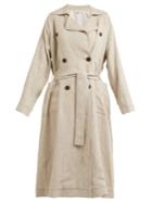 Isa Arfen Double-breasted Linen Trench Coat