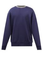 Acne Studios - Logo-jacquard Jersey Sweatshirt - Mens - Indigo