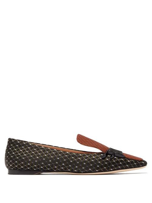 Matchesfashion.com Fendi - Ffreedom Square Toe Jacquard Loafers - Womens - Multi