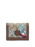 Matchesfashion.com Gucci - X Disney Donald Duck-print Canvas Wallet - Womens - Brown Multi