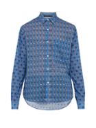 Matchesfashion.com Stella Mccartney - Paisley And Nautical Print Cotton Blend Shirt - Mens - Blue Multi