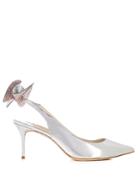 Sophia Webster Edie Embellished-bow Slingback Leather Heels