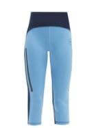 Matchesfashion.com Adidas By Stella Mccartney - Truepace Cropped Recycled-fibre Blend Leggings - Womens - Blue