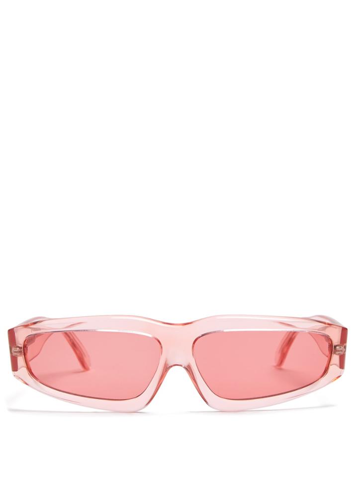 Marques'almeida Transparent Acetate Angular-frame Sunglasses