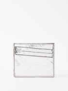 Maison Margiela - Four-stitches Metallic-leather Cardholder - Mens - Silver