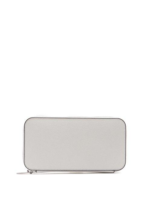 Matchesfashion.com Valextra - Zip Around Leather Wallet - Mens - White
