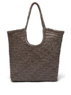 Dragon Diffusion - Diagonal Triple Jump Woven-leather Tote Bag - Womens - Grey