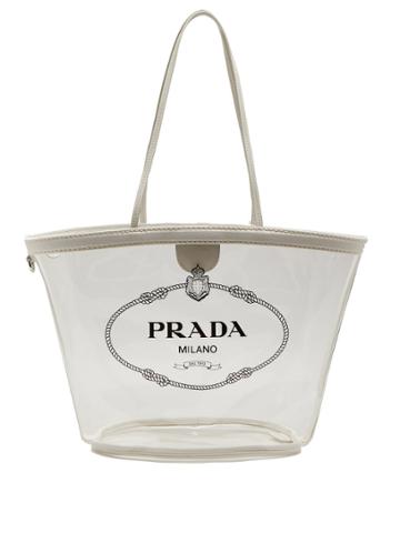 Prada Logo-print Plexi Tote