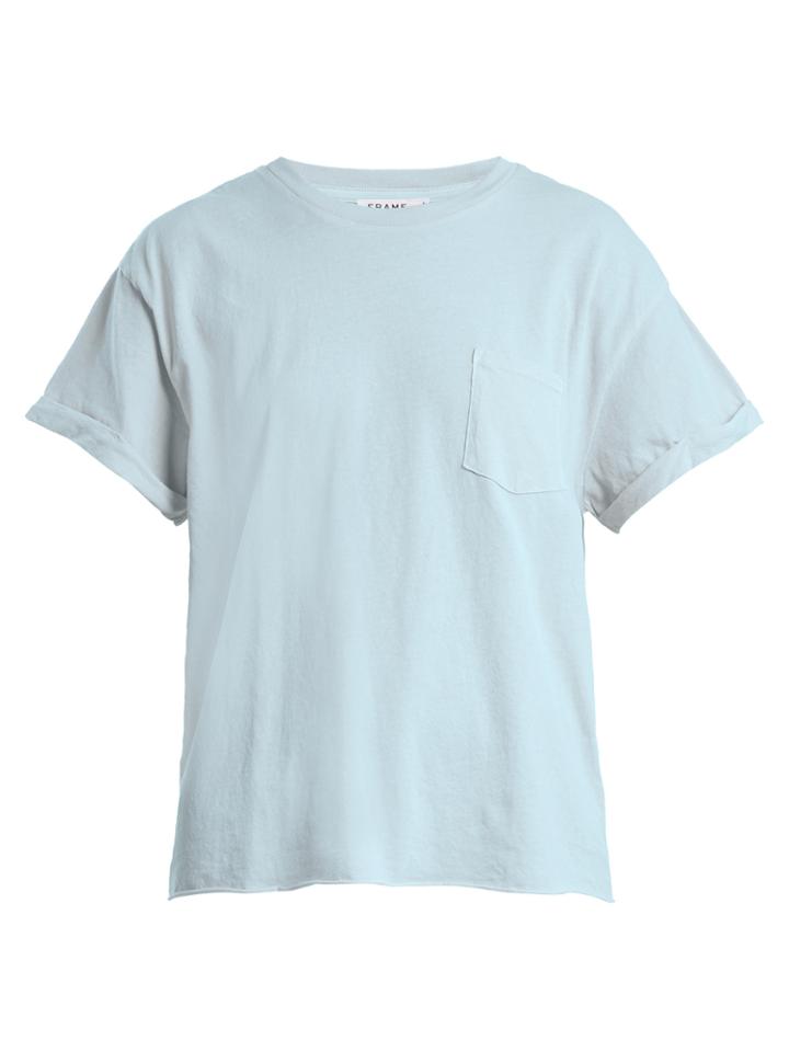 Frame Crew-neck Patch-pocket Cotton-jersey T-shirt
