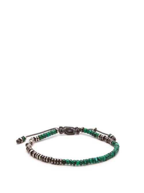 Matchesfashion.com M Cohen - Malachite And Sterling Silver Bracelet - Mens - Green