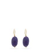 Matchesfashion.com Aurlie Bidermann Fine Jewellery - Scarab Lapis Lazuli & 18kt Gold Drop Earrings - Womens - Blue