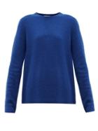 Matchesfashion.com Gabriela Hearst - Arcas Round-neck Cashmere-blend Boucl Sweater - Womens - Blue