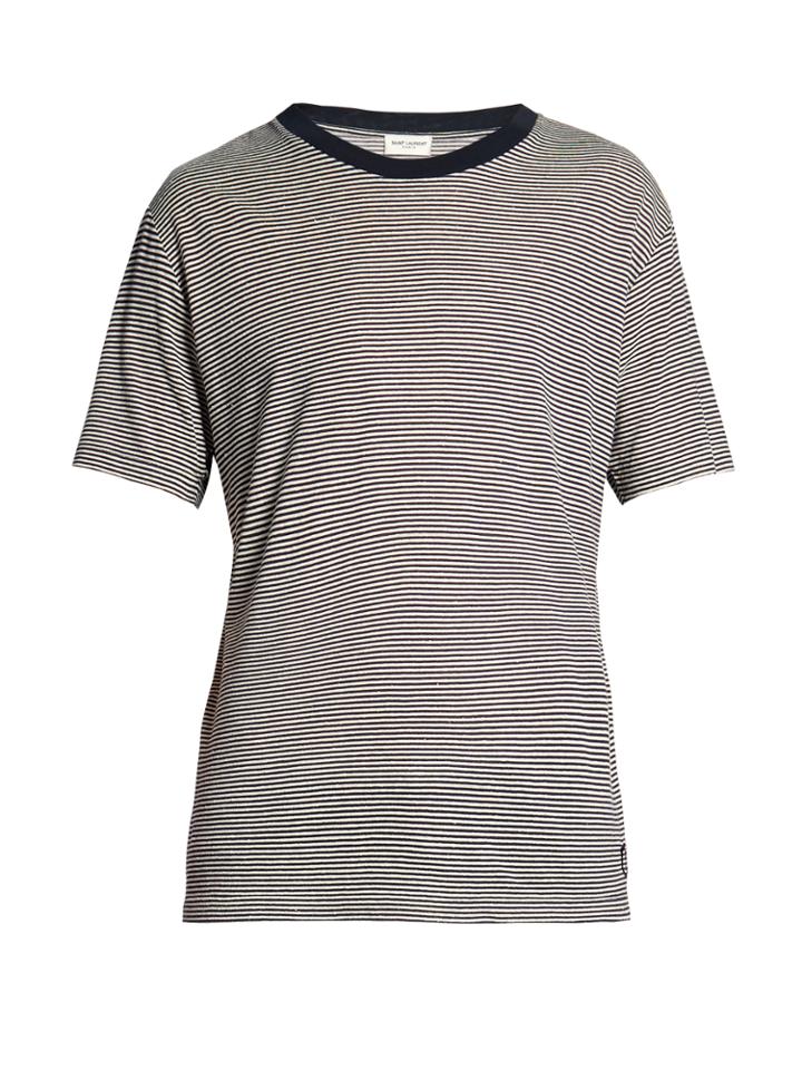 Saint Laurent Crew-neck Striped T-shirt