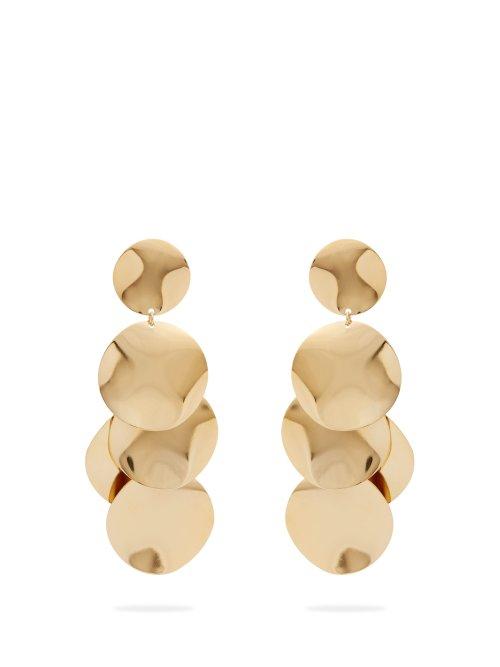 Matchesfashion.com Isabel Marant - Hammered Disc Drop Earrings - Womens - Gold