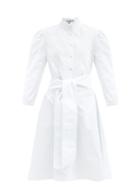 Matchesfashion.com Cheval Pampa - Yegua Cotton-blend Poplin Shirt Dress - Womens - White